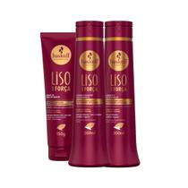 Haskell Cosméticos Liso Com Força 500ml + Finalizador Haskell Cosméticos Liso Com Força 500ml + Finalizador