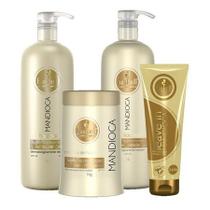 Haskell Cosméticos Mandioca Sh Cond Masc 900g Leave In 240g