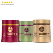 Haskell Cosméticos Máscaras Bananeira, Liso E Mandioca 500g Haskell Cosméticos Máscaras Bananeira, Liso E Mandioca 500g