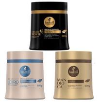 HASKELL CRONOGRAMA CAPILAR 3X500G Cavalo Forte Bendito Loiro Mandioca