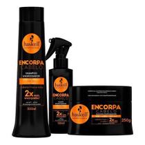 Haskell Encorpa Máscara 250g + Fluído + Shampoo 500ml Haskell Encorpa Máscara 250g + Fluído + Shampoo 500ml