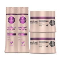 Haskell Kit 2 Shampoo Matizador Roxo + 2 Máscaras Platinado Haskell Kit 2 Shampoo Matizador Roxo + 2 Máscaras Platinado
