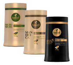 Haskell Kit Máscaras Cavalo Forte Murumuru Mandioca 900g Cada Haskell Kit Máscaras Cavalo Forte Murumuru Mandioca 900g Cada