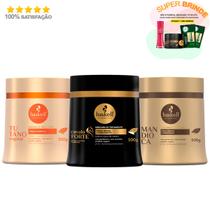 Haskell Kit Máscaras Tutano Cavalo Forte E Mandioca 500g Cronograma Capilar