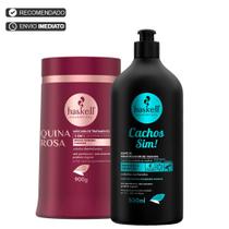 Haskell Leave In Cachos Sim 500ml Máscara Quina Rosa 900g
