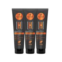 Haskell Leave In Creme Cabelo E Barba Pra Ele - Kit Com 3