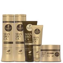 Haskell Mandioca Duo 300ml Leave-in 150g Mascara 300g e Ativador 240g Haskell Mandioca Duo 300ml Leave-in 150g Mascara 300g e Ativador 240g