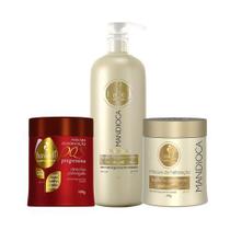 Haskell Mandioca Shampoo 1l Masc 500g + Más Progressiva 500g