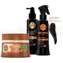 Haskell Máscara Doce + Fluido Encorpa +Tônico Cavalo +Escova Haskell Máscara Doce + Fluido Encorpa +Tônico Cavalo +Escova