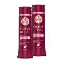 Haskell Quina Rosa Shampoo + Condicionador 300ml Brilho, Maciez e Ação Antifrizz