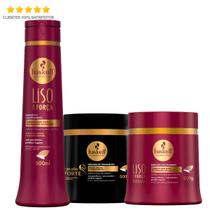 Haskell Shampoo E Máscara Liso Com Força 500g + Cavalo Forte