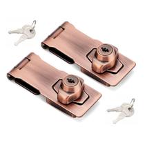 Hasp Locks VIDYSUFYR Twist Knob Chaveado Hasp de 3 polegadas (pacote com 2)