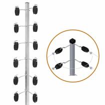 Haste 25x25 80cm C/8 - Castanhas E Ganchos (canto) Aluminio Cerca Eletrica Securi Service Haste 25x25 80cm C/8 - Castanhas E Ganchos (canto) Aluminio Cerca Eletrica Securi Service