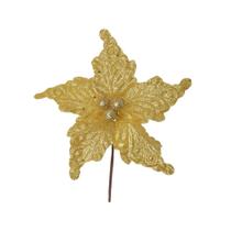 Haste Bico de Papagaio com Glitter Dourado 15cm
