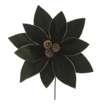Haste Bico de Papagaio Natal Aveludada Rústica Verde 25cm Haste Bico de Papagaio Natal Aveludada Rústica Verde 25cm