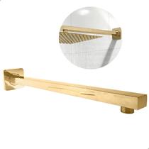 Haste Braço De Chuveiro Inox Dourado Tubo Suporte De Parede Horizontal 40cm Para Ducha A Gás Slim