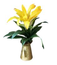 Haste Bromélia Silicone Folhagem Raiz Arranjo Enfeite Flor / Arranjo / Decoração