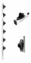 Haste Cerca Eletrica Aluminio 25x25 1mx0,9mm 6 Isoladores Haste Cerca Eletrica Aluminio 25x25 1mx0,9mm 6 Isoladores