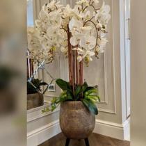Haste de 6 orquídeas artificial 70cm /sem o vaso - Toke verde