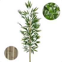 Haste de Bambu com Folhas de Toque Real para Decoração de Sala - Flor de Mentirinha