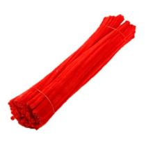 Haste de Chenille 30 cm Vermelho - 100 unidades - Artlille