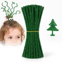 Haste de chenille brilhante 30cm flexível limpador de cachimbo para cabelo maluco decorações enfeites de natal pct 100un Haste de chenille brilhante 30cm flexível limpador de cachimbo para cabelo maluco decorações enfeites de natal pct 100un