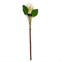 Haste De Flor Artificial Protea Frosted Com Coat Salmão 50 Cm F04 - D'rossi