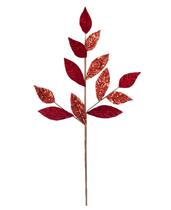 Haste de Natal Folhagem Veludo Com Lantejoula 71cm Haste de Natal Folhagem Veludo Com Lantejoula 71cm