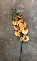 Haste de Orquídea 3D em Silicone - 70x12x6cm - Laranja