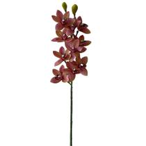 Haste de orquídea rosa envelhecida siliconada toque real 74ax15l/cm - Valentina Decora