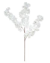 HASTE FLOR CEREJEIRA DECORATIVO BRANCO 95cm
