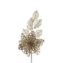 Haste Flor De Natal Decor Dourado 30Cm Haste Flor De Natal Decor Dourado 30Cm