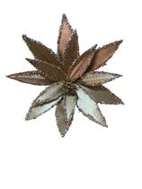 Haste flor de Natal dourado c/ brilho Poinsettia - 30 x 65cm Haste flor de Natal dourado c/ brilho Poinsettia - 30 x 65cm