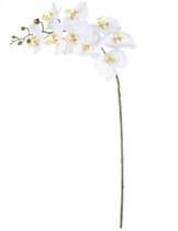 HASTE FLOR ORQUIDEA PHALAENOPSIS REAL TOQUE X9 BRANCO AMARELO 94cm