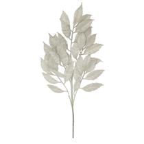 Haste Folha Ficus Outonado Aveludado 53cm - Off White - B. I. E.