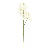 Haste Mini Orquídea Branco Em Toque Real - Alt 42cm