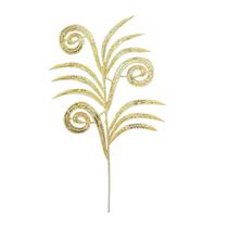 Haste Natalina Dourada 30cm Folhas Decoração Árvore 6 un