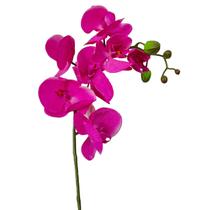 Haste Orquídea Artificial de Silicone Pink 70cm ED0001