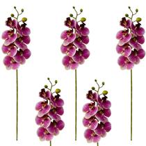 Haste Orquídea Artificial Rosa e Amarela - Kit 12 Unidades Formosinha Haste Orquídea Artificial Rosa e Amarela - Kit 12 Unidades Formosinha
