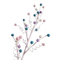 Haste Pascoa Ovo Perolado Colorido Rococo 53cm