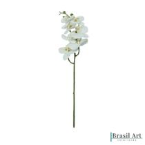Haste Permanente de Orquídea Phalaeno Branca 63cm