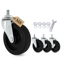 Haste rosqueada Caster Wheels AXL de 3 polegadas M8x15mm para IKEA Haste rosqueada Caster Wheels AXL de 3 polegadas M8x15mm para IKEA