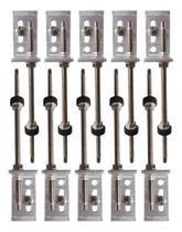 Haste Solar 250mm Brocante Em Inox Com Suporte L - 10 Peças