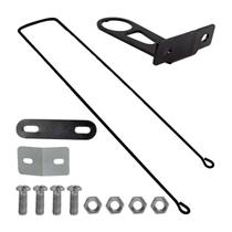 Haste Suporte Kit Para Cestinha Aço Oval Preto Aro 26