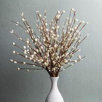 Hastes artificiais de pip berry JINGHONG Cream Winter Decor, 6 unidades