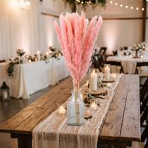 Hastes Capim dos Pampas Rosa Bebê Natural 01 Kit com 7 Unidades 30cm para Decoração de Interiores e Eventos Hastes Capim dos Pampas Rosa Bebê Natural 01 Kit com 7 Unidades 30cm para Decoração de Interiores e Eventos