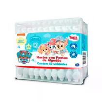 Hastes com Ponta de Algodão Patrulha Canina C/50 Topz Baby