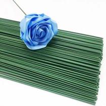 Hastes de arame floral 100 peças 40 cm verde calibre 2 Hastes de arame floral 100 peças 40 cm verde calibre 2