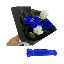 Hastes De Chenille Coloridas 100 Peças, Limpadores De Canudos, Bastões De Pelúcia Com Fio Para