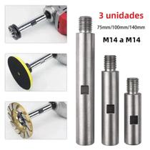 Hastes De Extensão Ajustáveis para Moedor De Ângulo M14, 3 Peças, 75mm, 100mm, 140mm, Acessórios